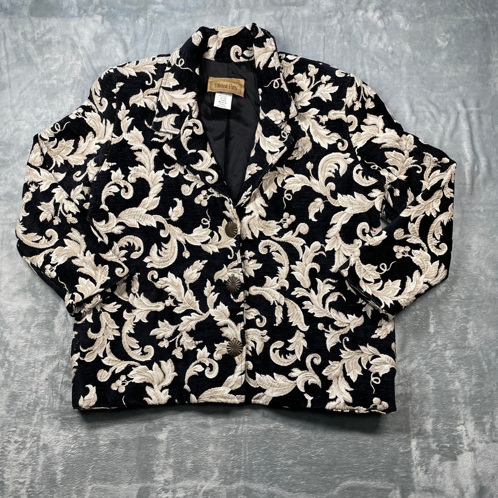 Painted Pony Vintage Floral Tapestry Jacket Blazer USA Made Womens Large